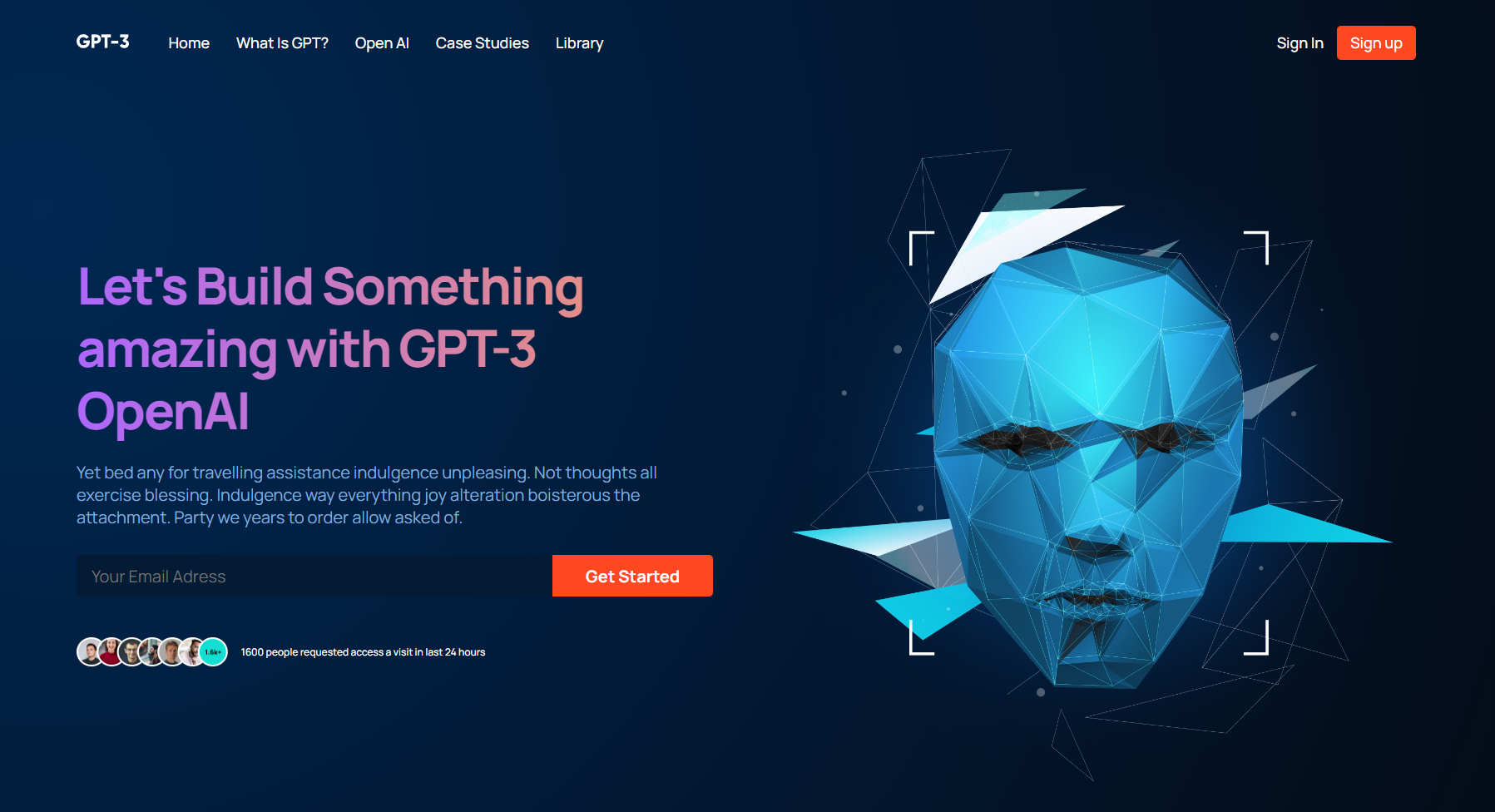 gpt3 website project